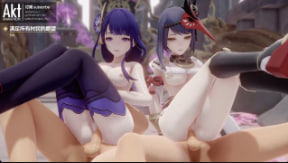 【原神】雷电将军激情动画中文字幕，性感诱惑高潮不断